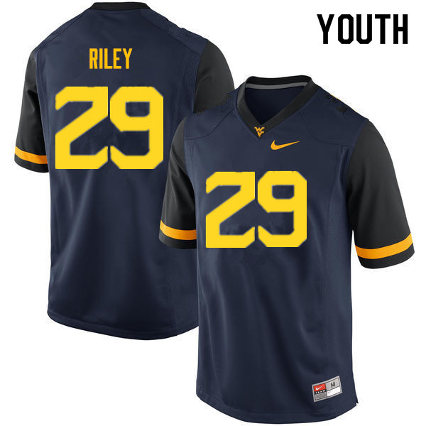 NCAA Youth Chase Riley West Virginia Mountaineers Navy #29 Nike Stitched Football College Authentic Jersey AG23Y63QK